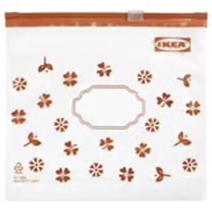 KÖSSEBÄR Brown Floral Resealable Bags Your Kitchen's New Sidekick Pack of 25